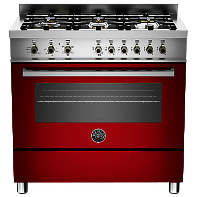 Bertazzoni Professional Series 90cm Dual Energy Single Range Cooker Red Bertazzoni Professional Series 90cm Dual Energy Single Range Cooker Red